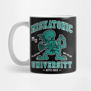Miskatonic University Cthulhu Mascot - Vintage Distressed Creepy Cute Lovecraft Mug